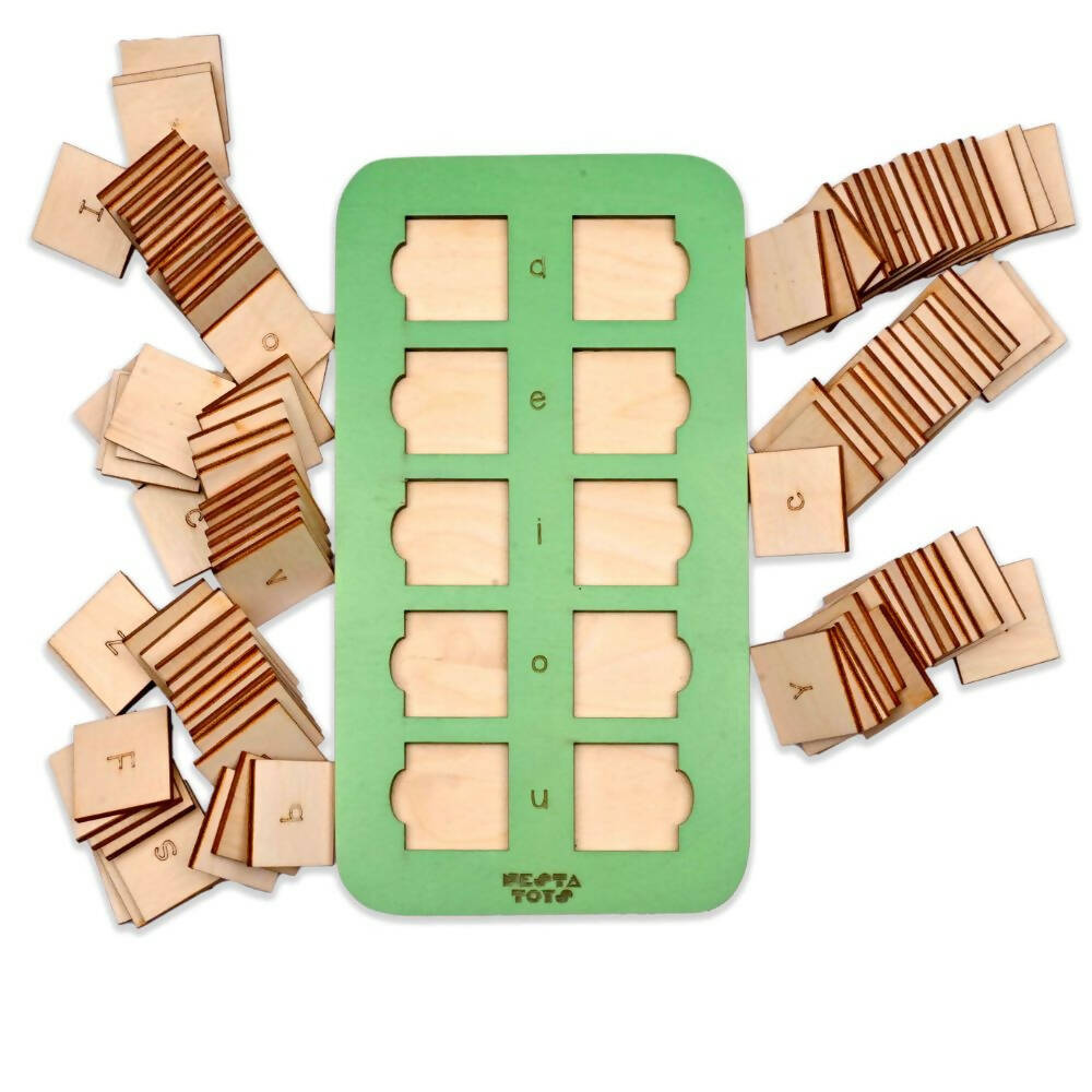 Nesta Toys CVC Board | 3 Letter Word Builder | Phonics Toy | Grab2Buy