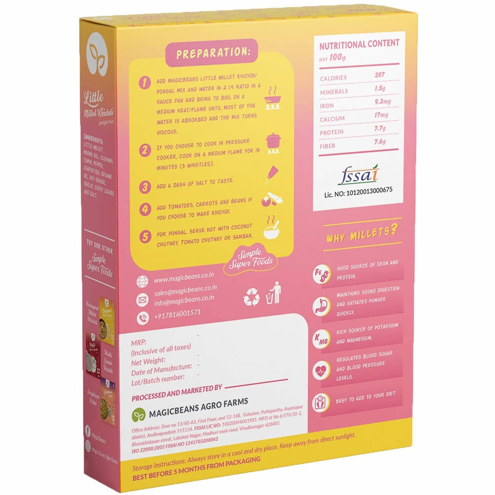 Magicbeans Little Millet Khichdi / Pongal Mix | Grab2Buy