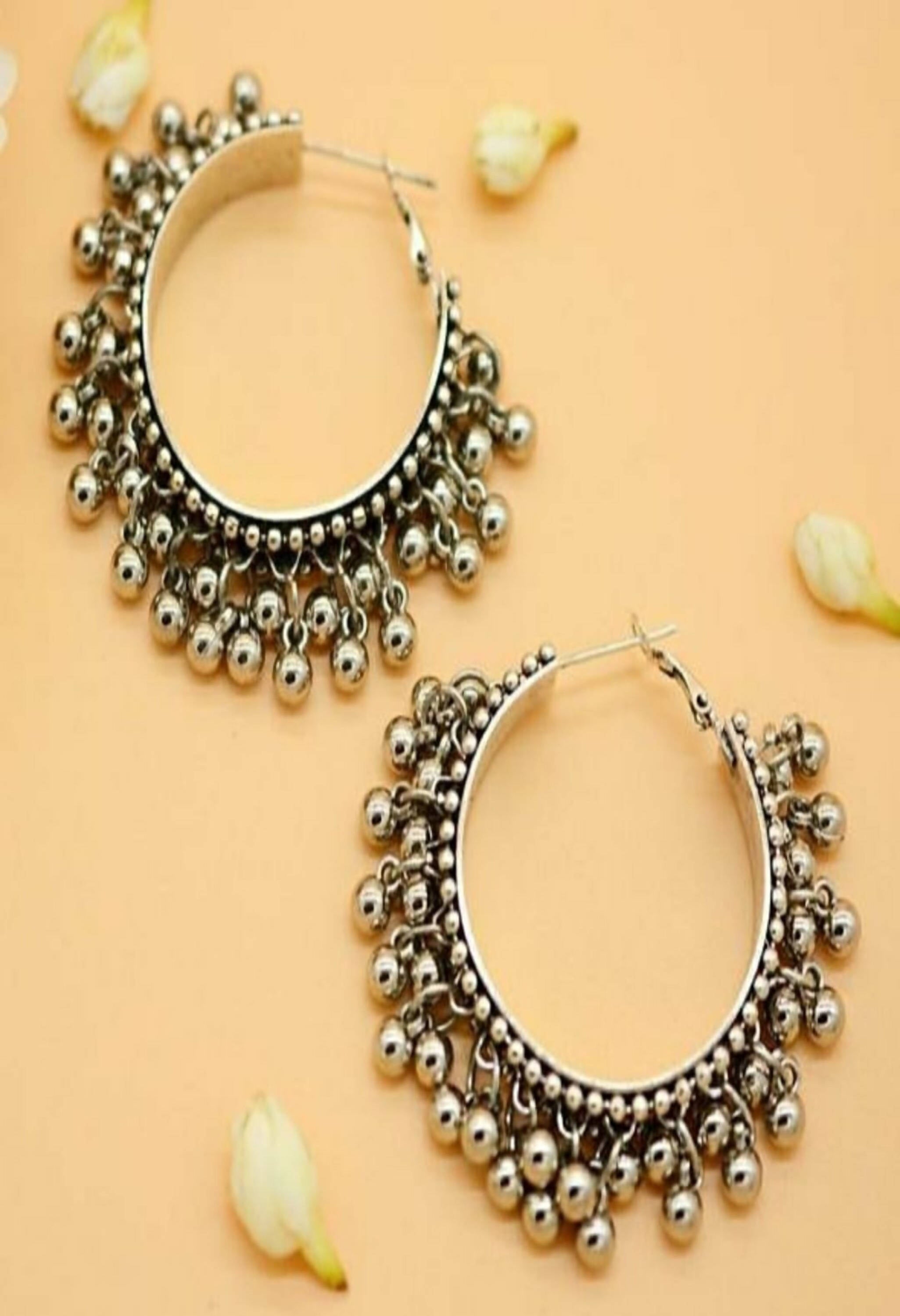 Mominos Fashion Johar Kamal Women's Oxidised Ghungroo Earrings | Grab2Buy