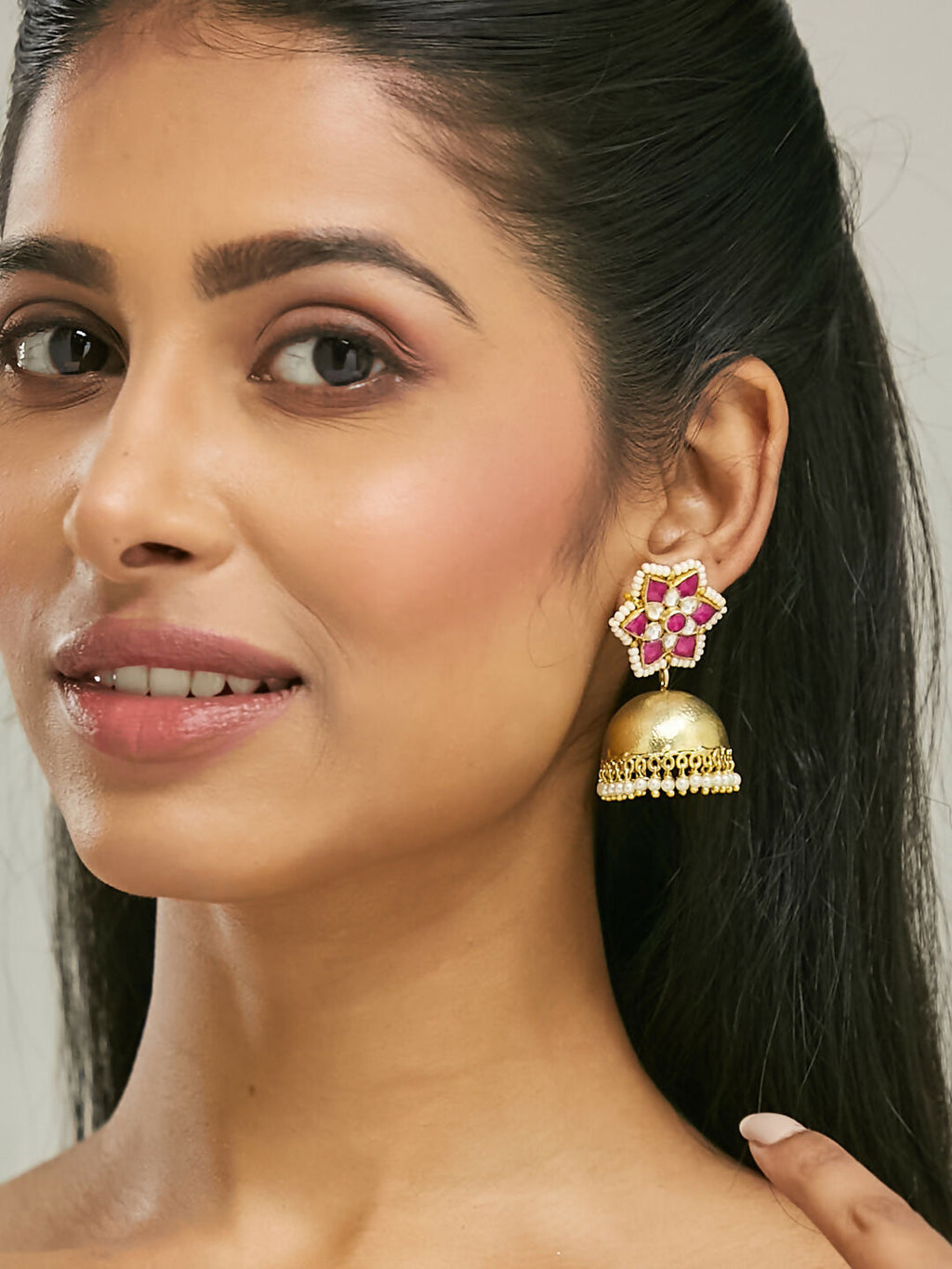 Nuyug 22k Gold-Plated Jhumkas | Grab2Buy