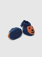 Chutput Kids Woollen Hand Knitted Bear Detailed Booties - Blue | Grab2Buy