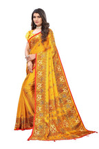 Vamika Yellow Jute Silk Mirror Work Saree | Grab2Buy