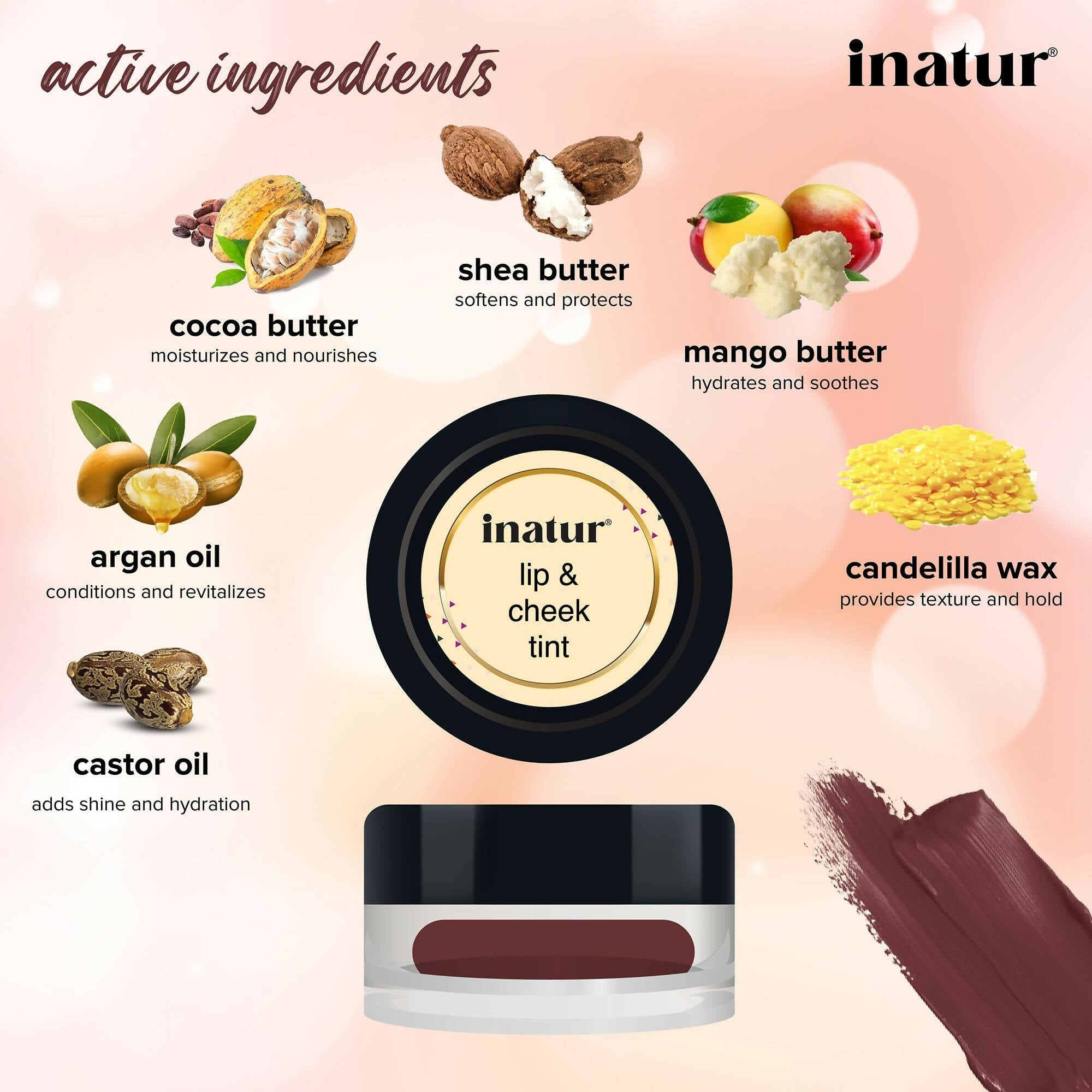 Inatur Lip and Cheek Tint Mocha | Grab2Buy