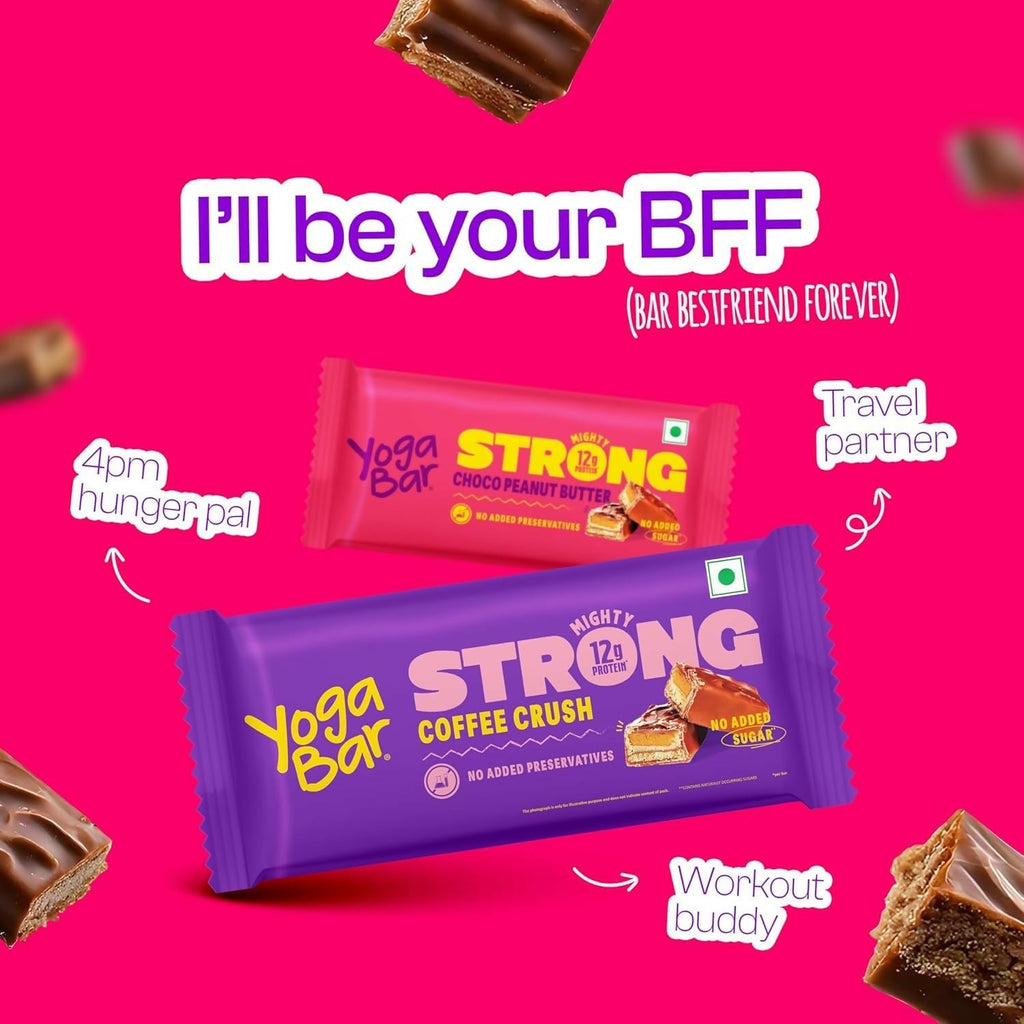 Yoga Bar Strong Coffee Crush Mighty Protein Bar