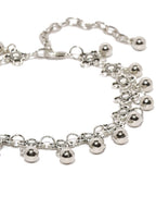 Mominos Fashion Kamal Johar Oxidised Silver Adjustable Anklets | Grab2Buy
