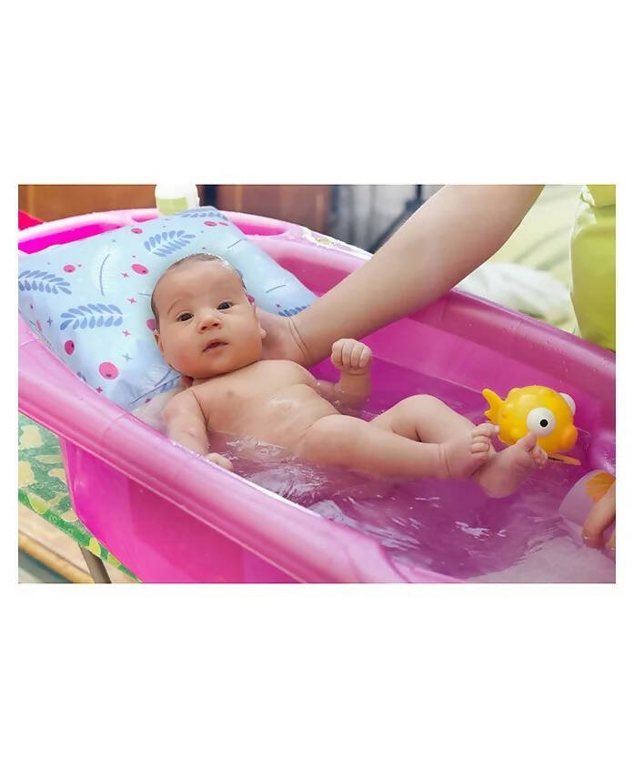 AHC New Born Baby Waterproof Bathing Pillow with Bean Filling for Bathing Chair/Tub/Sheet- Printed | Grab2Buy