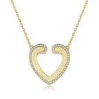 Cauer CAUER 925 Sterling Silver Moissanite Round Pendant Chain