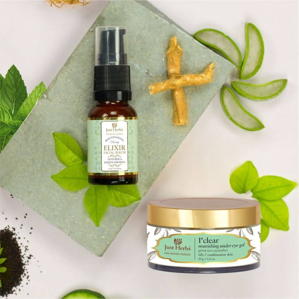 Just Herbs Under - Eye Kit For Oily / Combination Skin | Grab2Buy