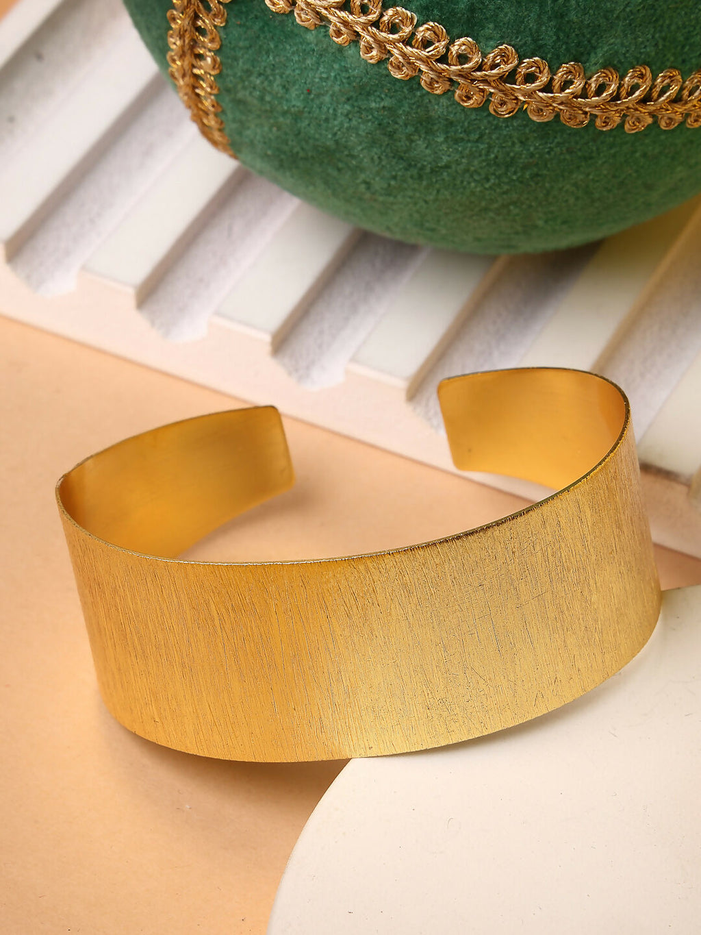 NVR Women Gold-Polished Western Cuff Bracelet | Grab2Buy