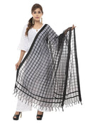 Mominos Fashion Black Cotton Square Dupatta | Grab2Buy