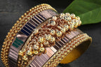 Mominos Fashion Kamal Johar Oxidised Gold-Polished Ghungroo Handcraft Cuff Bracelet | Grab2Buy