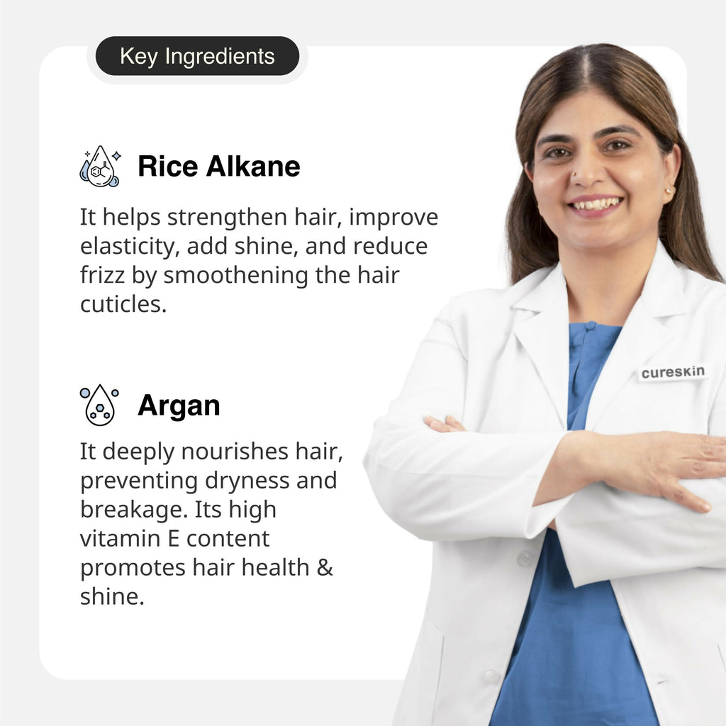 Cureskin Smooth and Shine Hair Serum Helps Reducing Hair Breakage, Frizz | Grab2Buy