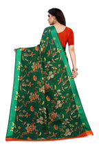 Vamika Green Linen Satin Patta Saree (MANSI GREEN) | Grab2Buy