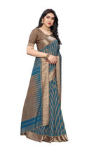 Vamika Rama Green Linen Designer Saree (BEE RAMA) | Grab2Buy
