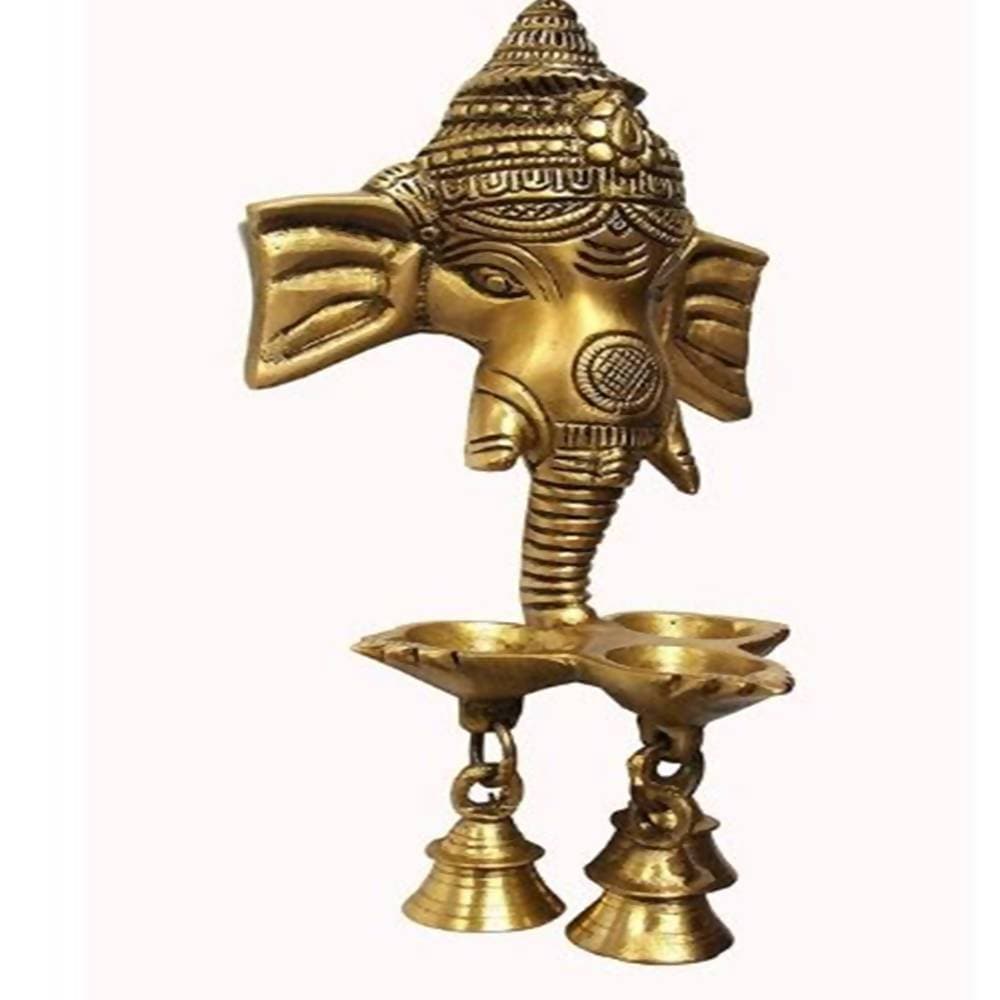 Puja N Pujari Ganesh Wall Hanging Three Diya Oil Lamp | Grab2Buy