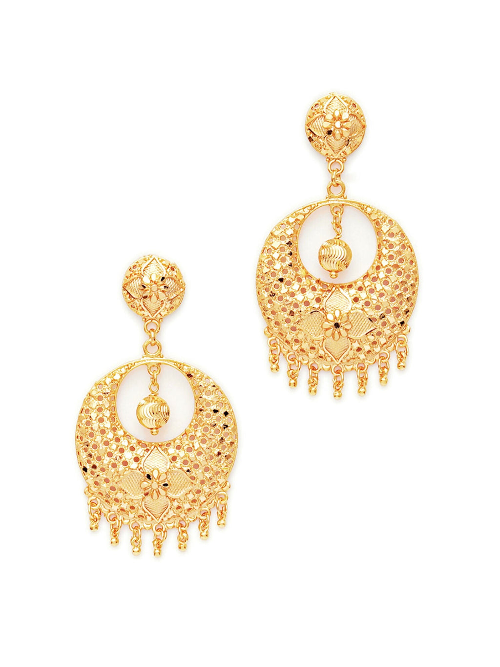 Golden Earrings (Gold) - Ruby Raang | Grab2Buy