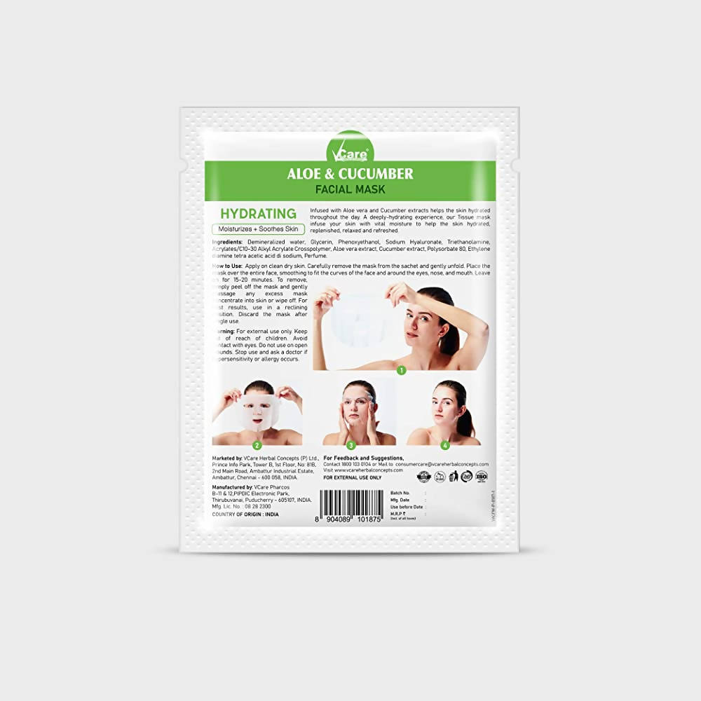 VCare Aloe and Cucumber Facial Mask | Grab2Buy