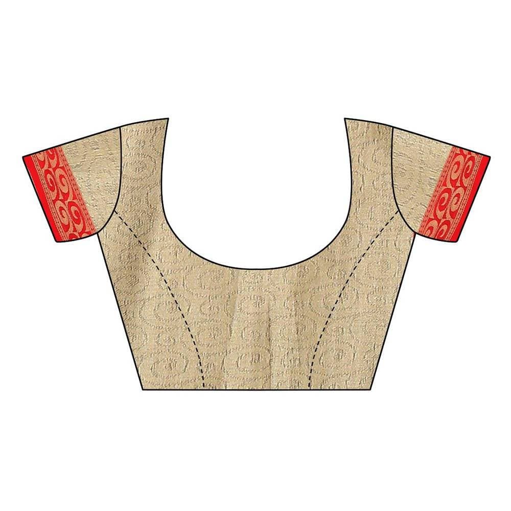 Vamika Banarasi Jacquard Weaving Brown Saree (DHONI CHIKU) | Grab2Buy