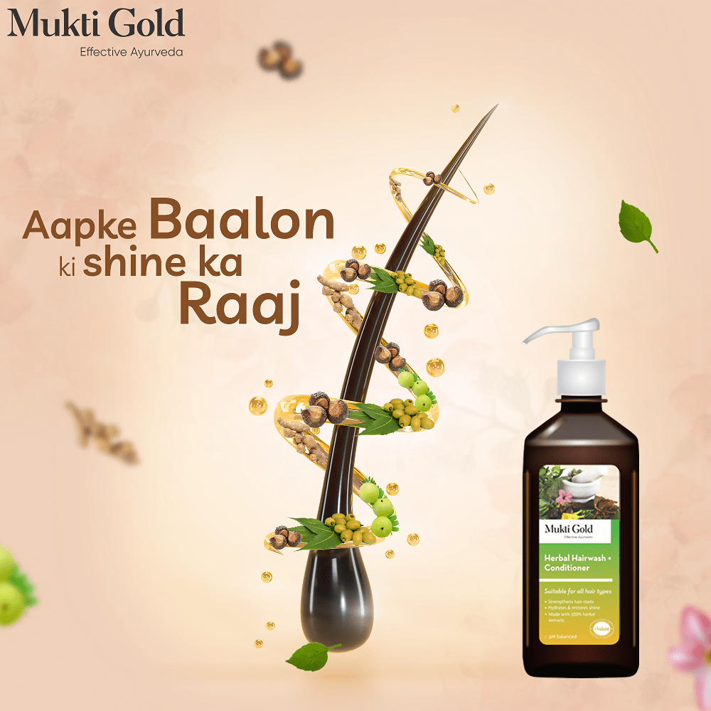 Axiom Mukti Gold Herbal Hair Wash + Conditioner | Grab2Buy
