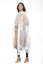 Mominos Fashion White Orgenza Gota Flower Dupatta | Grab2Buy