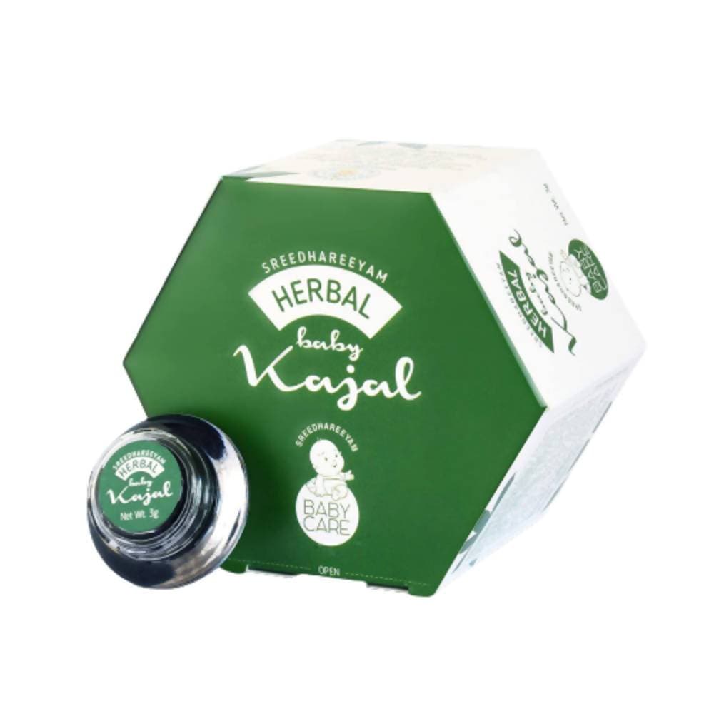 Sreedhareeyam Ayurveda Herbal Baby Kajal, for Babies and Adults with Gooseberry, Sahadevi, Yashtimadhu and Castor Oil | Grab2Buy