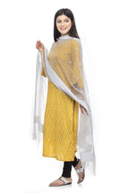 Mominos Fashion White 6 Line Mirror Border Dupatta | Grab2Buy