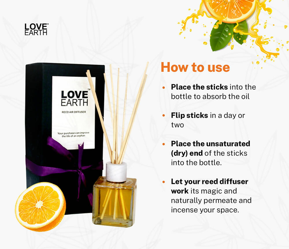 Love Earth Reed Diffuser- Orange | Grab2Buy