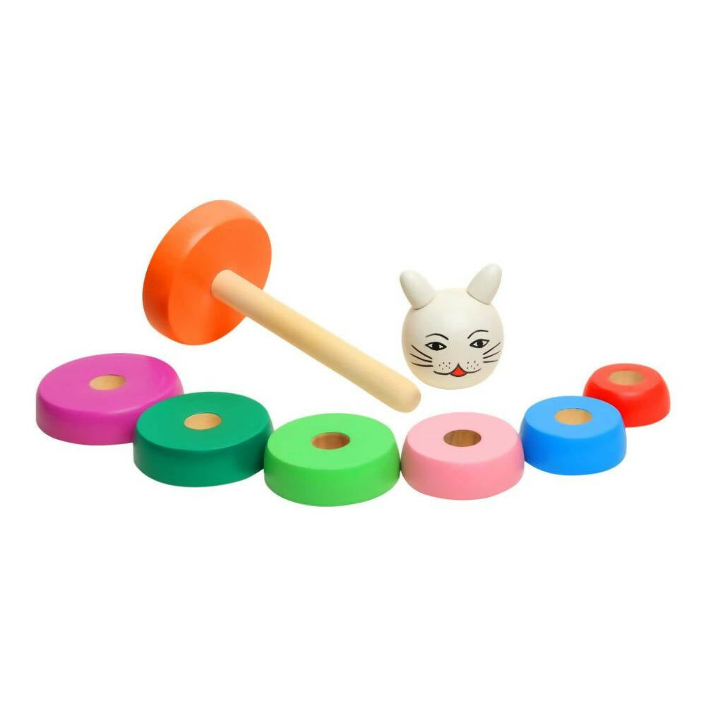 Matoyi Wooden Rainbow Cat Stacker | Grab2Buy