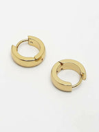 NVR Men's Gold Plated Hoop Earrings | Grab2Buy