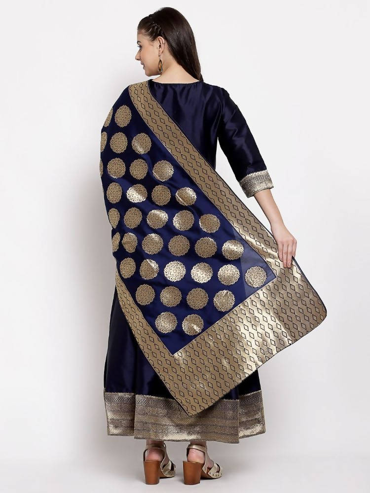 Myshka Women's Multi Silk Solid 3/4 Sleeve V Neck Casual Anarkali Gown | Grab2Buy