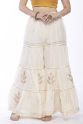 Mominos Fashion Cotton Off White Gotta Work Sharara | Grab2Buy