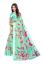 Vamika Green Linen Satin Border Saree | Grab2Buy