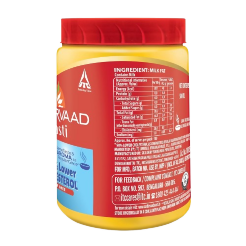 Aashirvaad Svasti 90% Lower Cholesterol Ghee | Swadesiicart