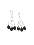 Bling Accessories Black Onyx Semi Precious Stone Earrings | Grab2Buy