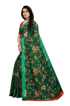 Vamika Green Linen Satin Patta Saree (MANSI GREEN) | Grab2Buy