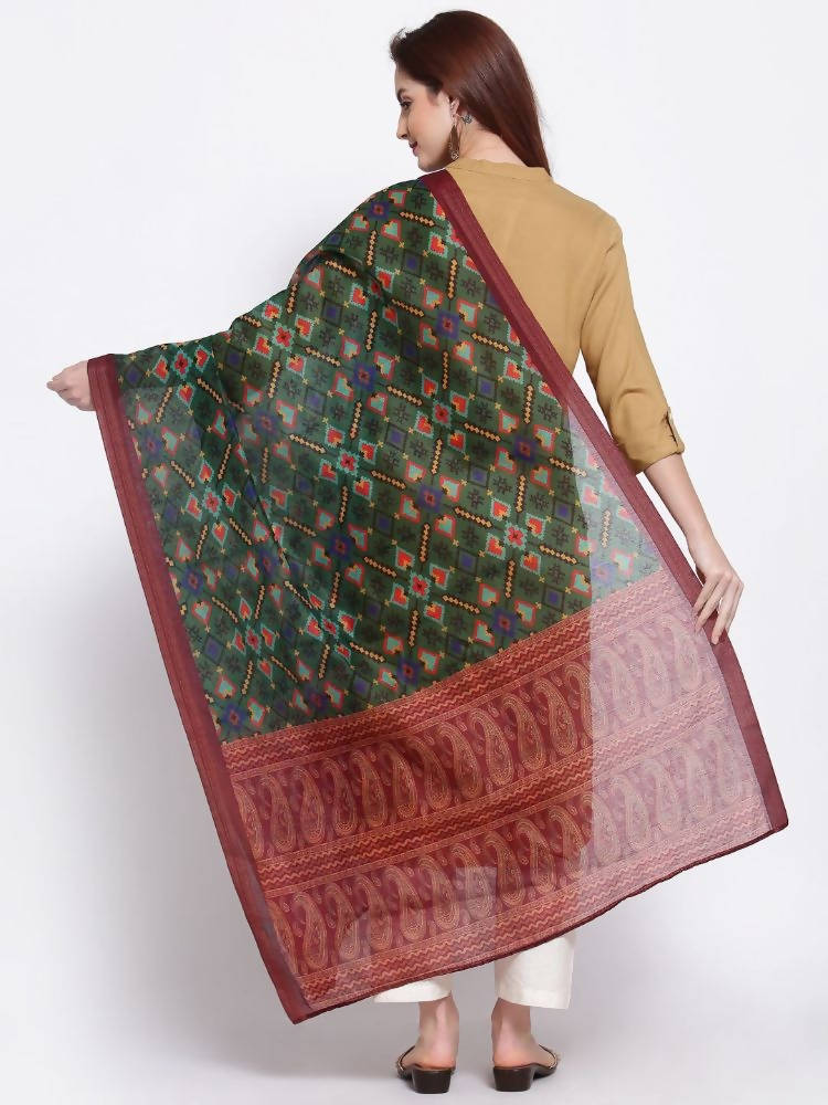 Myshka Women's Latest Multi Cotton Silk Printed Casual Dupatta | Grab2Buy