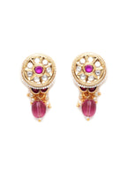Kundan Studs with Stones (Gold) - Ruby Raang | Grab2Buy