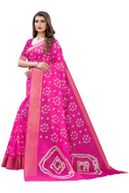 Vamika Pink Color Linen Jari Border Saree | Grab2Buy
