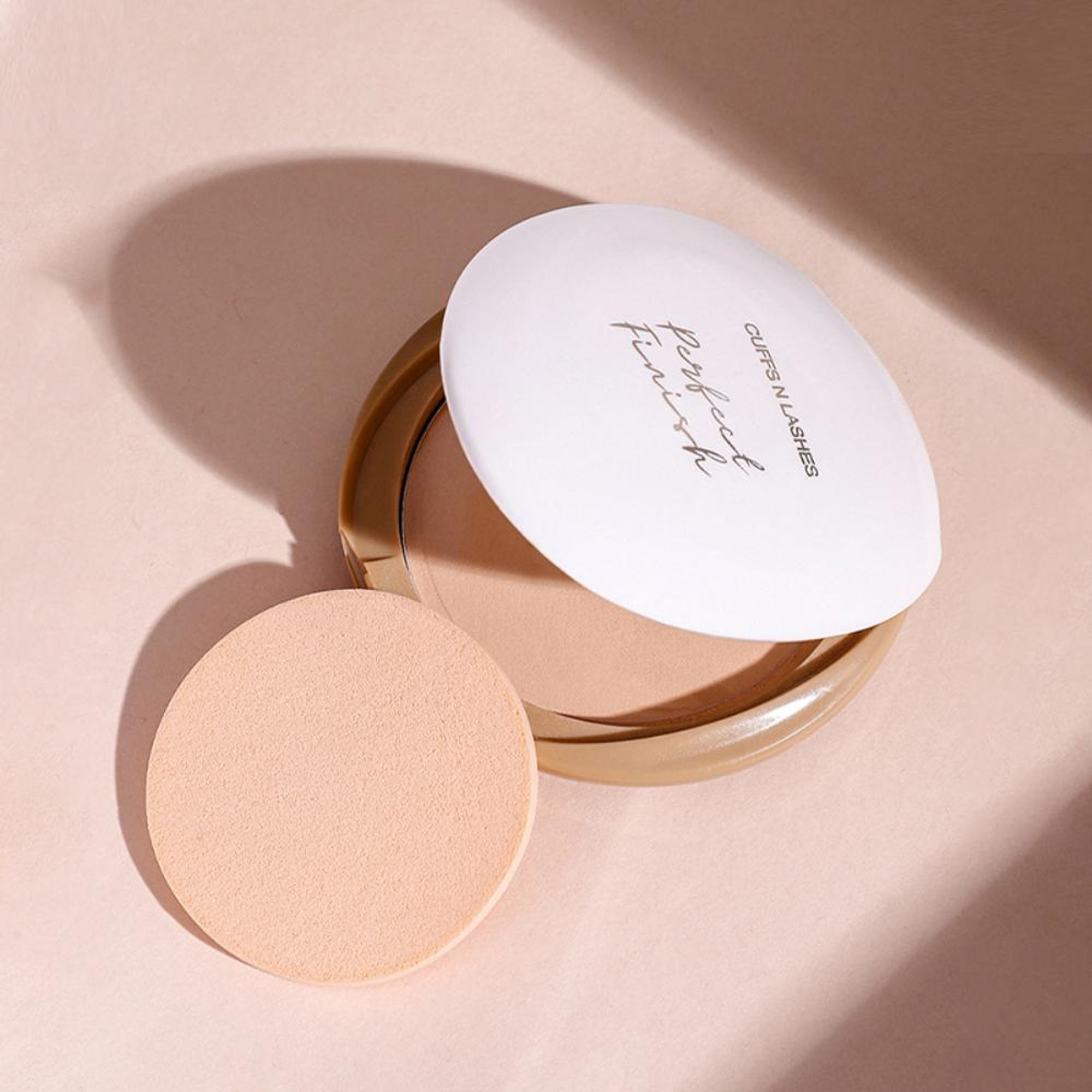 CUFFS N LASHES Perfect Finish Pressed Powder Compact With SPF 15 - 04 Golden Caramel | Grab2Buy