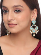 Shoshaa Turquoise Blue Contemporary Drop Earrings For Women | Grab2Buy