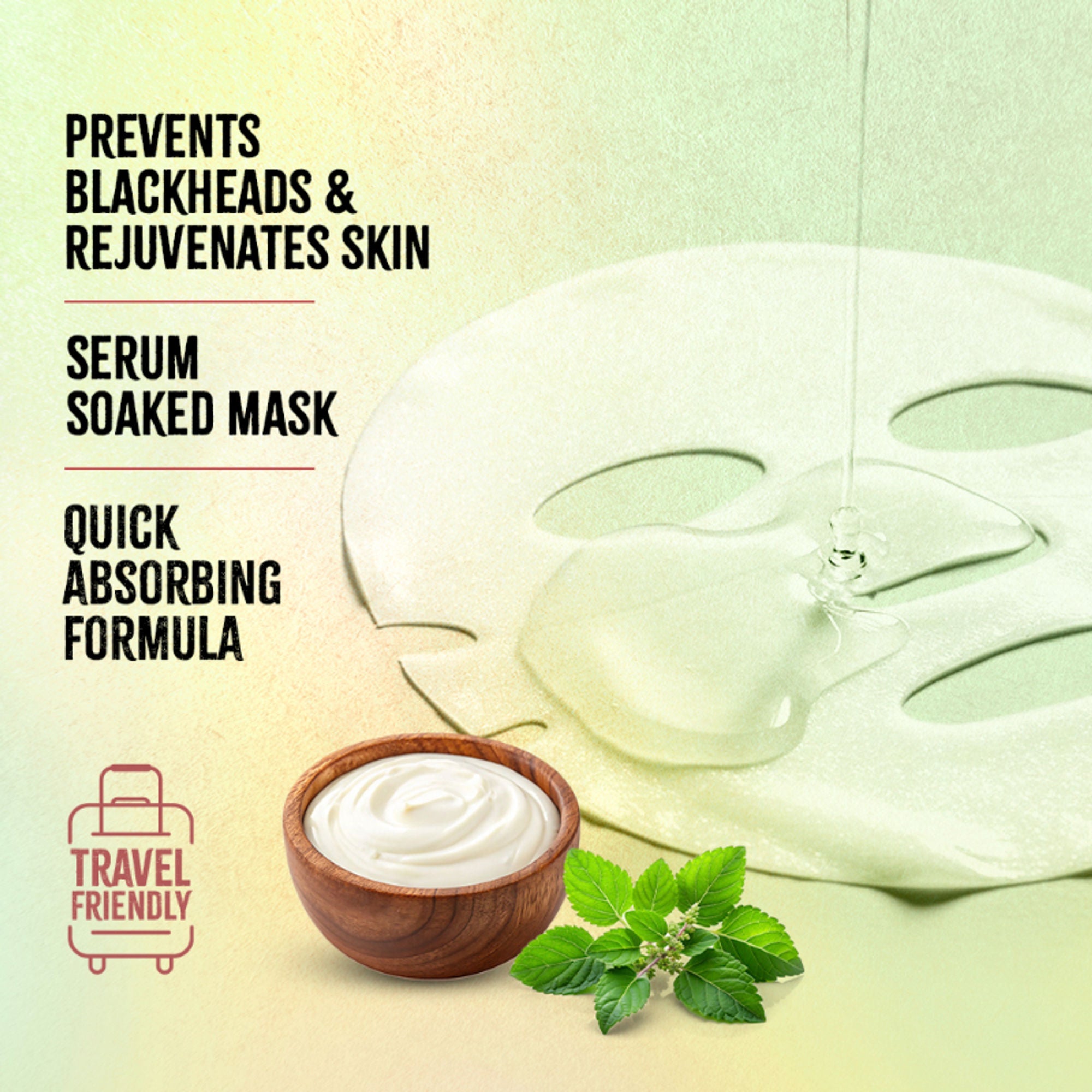 Nykaa Green Tea + Aloe Vera Sheet Mask For Hydrated Skin - Formulated in Korea - For All Skin Types - Tulsi & Yogurt