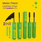 Swiss Beauty CRAZE Duo Mascara Volumizes and Lengthens Lashes With Non- Flaking Finish - Black
