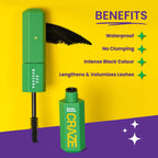Swiss Beauty CRAZE Duo Mascara Volumizes and Lengthens Lashes With Non- Flaking Finish - Black