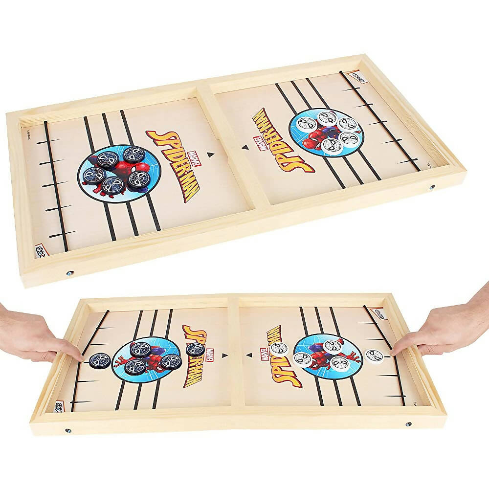Skoodle Marvel Spider-Man Sling Puck Game, Super Fast Portable Table Board Game for Kids and Adults | Grab2Buy