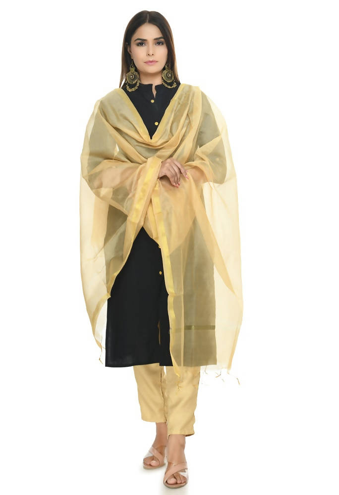 Mominos Fashion Golden Banarsi Piping Dupatta | Grab2Buy