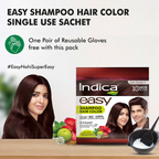 Indica Easy Hair Color Shampoo Dark Brown 3