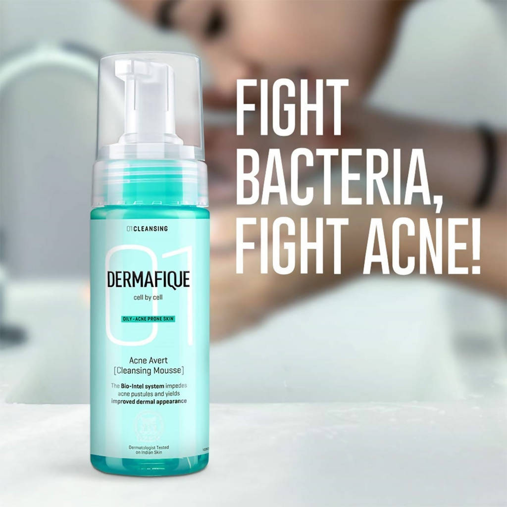 Dermafique Acne Avert Cleansing Mousse Foaming Face wash | Grab2Buy