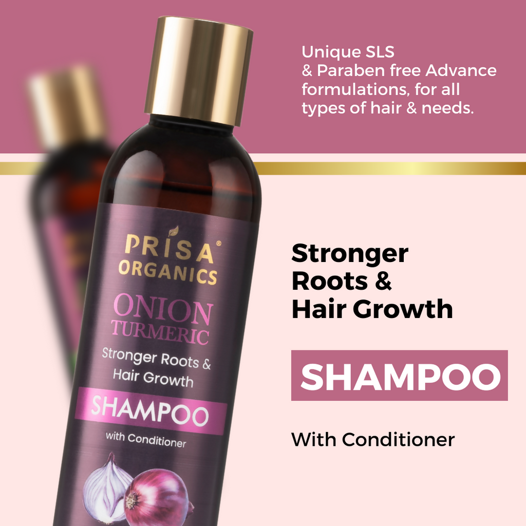 Prisa Organics Onion & Turmeric Shampoo | Grab2Buy