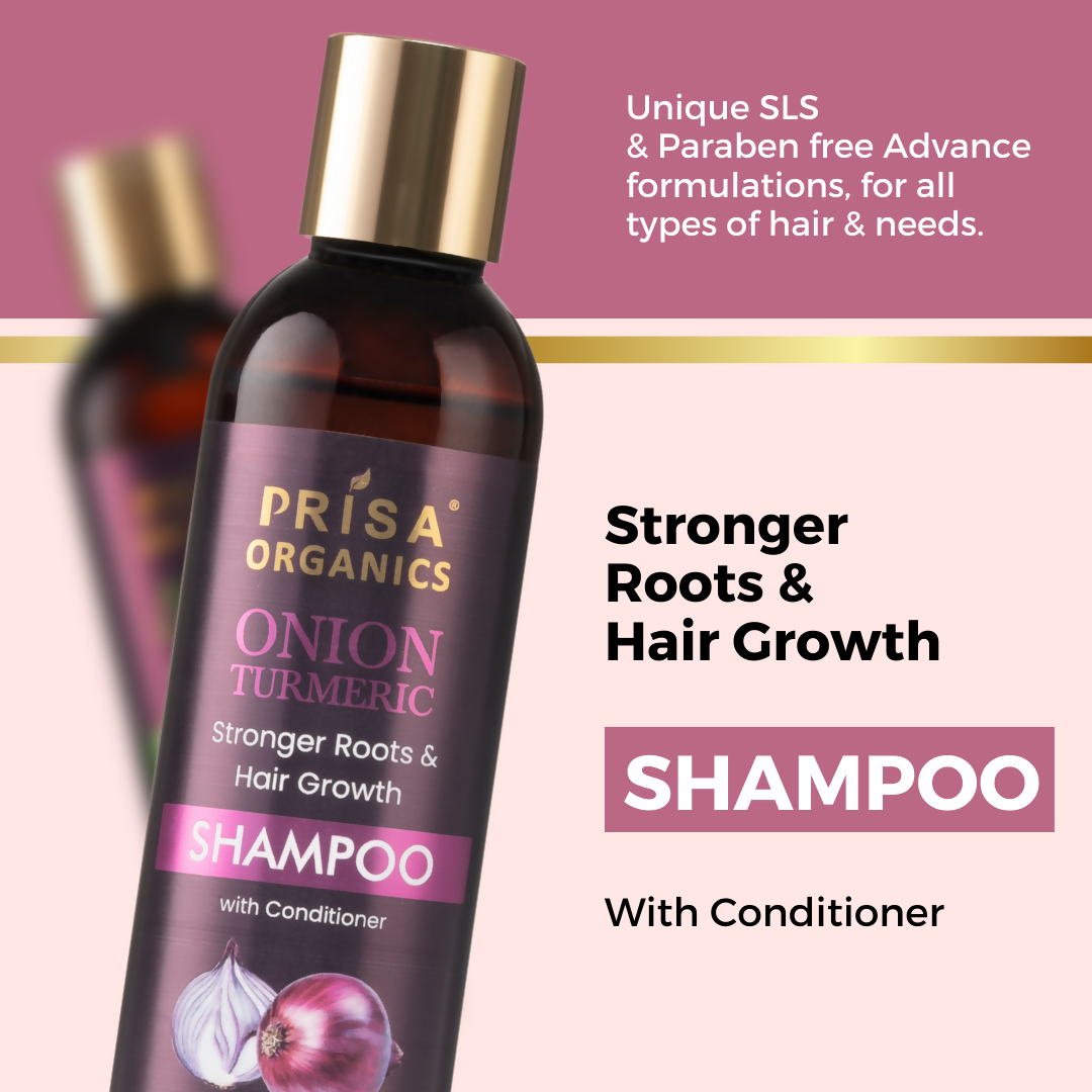 Prisa Organics Onion & Turmeric Shampoo | Grab2Buy