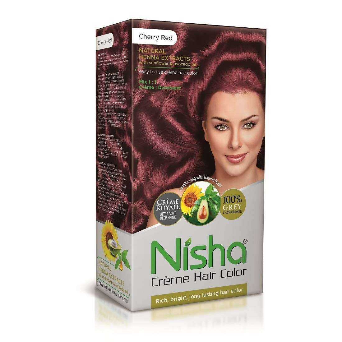 Nisha Creme Hair Color Cherry Red | Grab2Buy